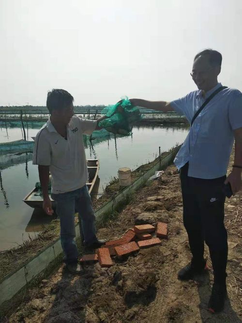 市水產(chǎn)技術推廣站技術人員到戶進行河蟹養(yǎng)殖技術指導